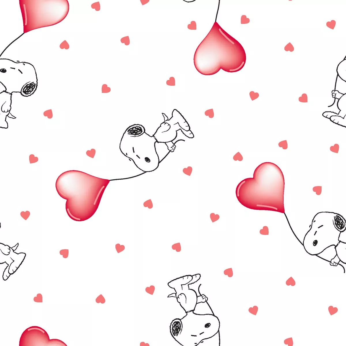 Peanuts Snoopy Love Floats Fabric