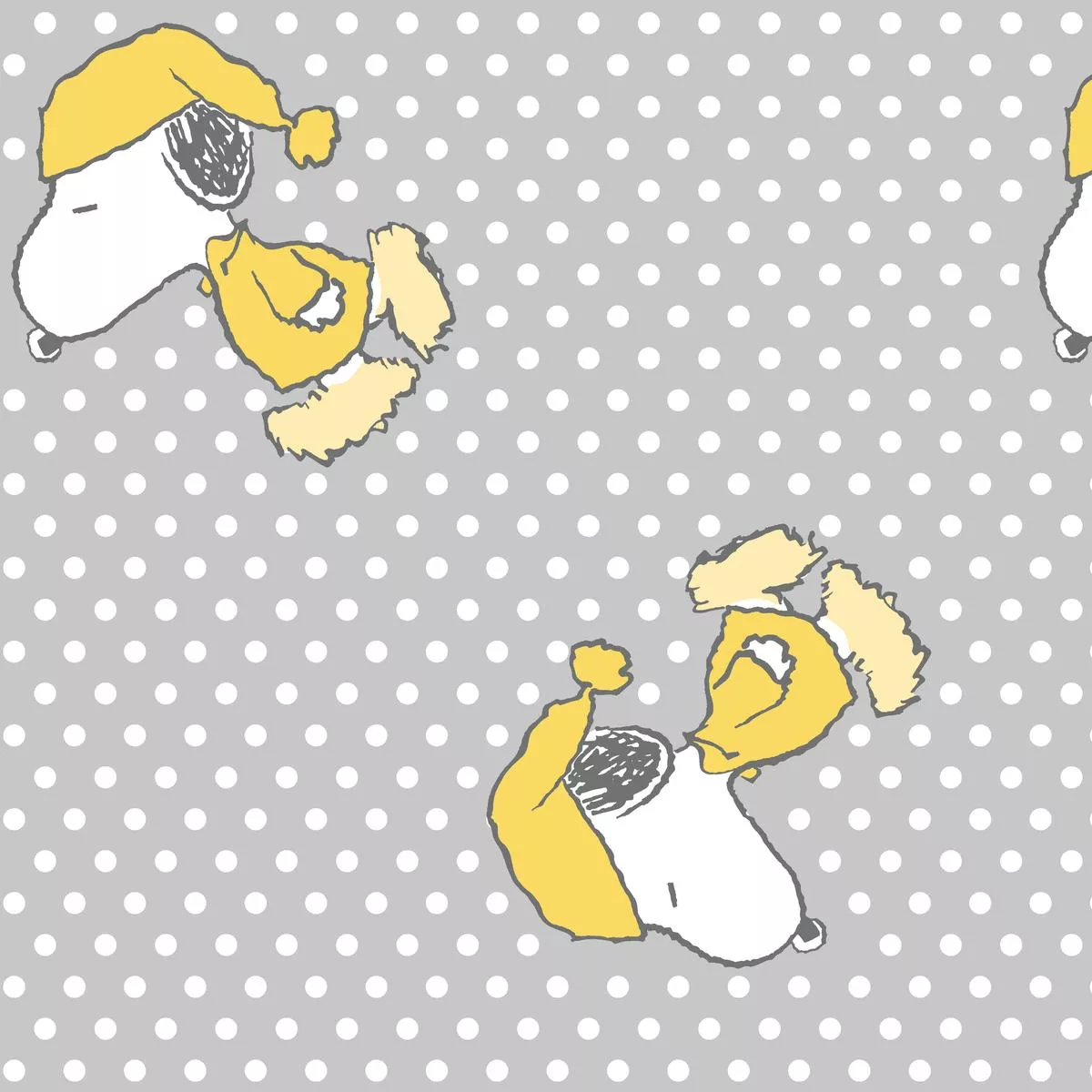 peanuts-snoopy-pajama-polka-dot-toss-fabric Peanuts Snoopy Pajama Polka Dot Toss Fabric