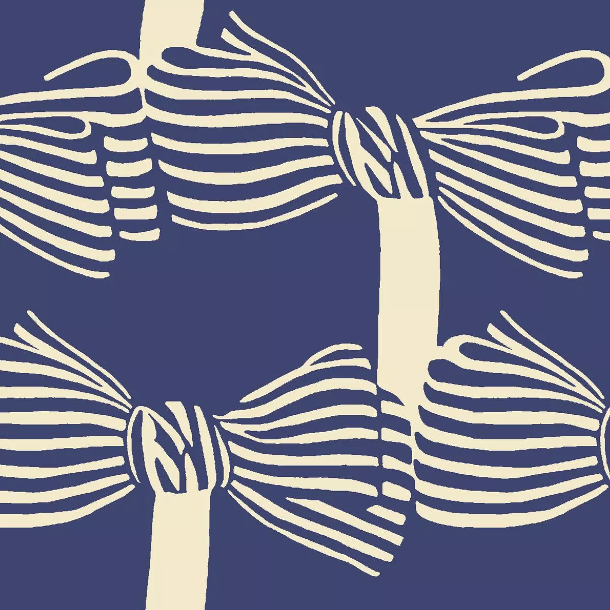 Peggy Bow on Navy Fabric
