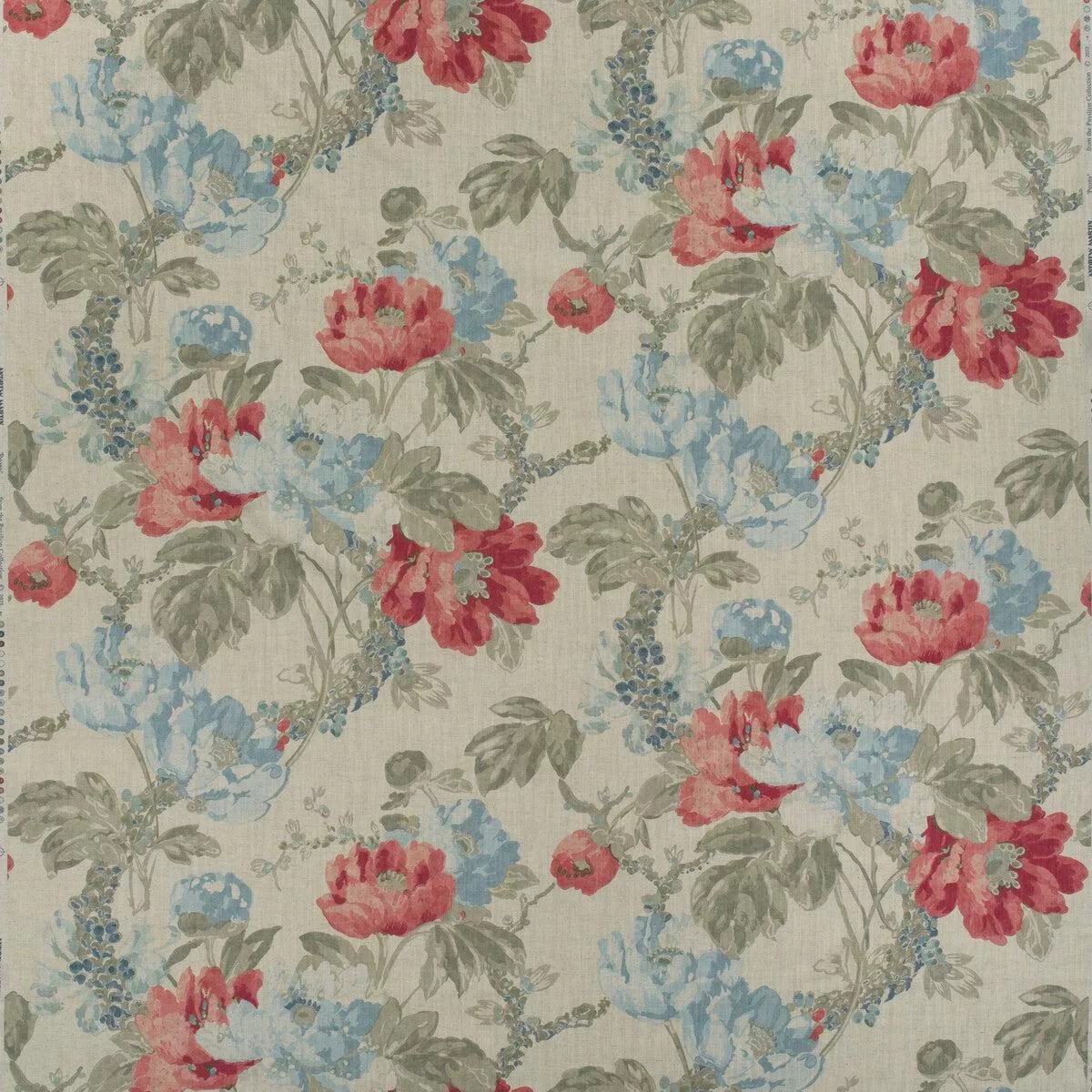 peony-sea-coral-fabric Peony Sea Coral Fabric