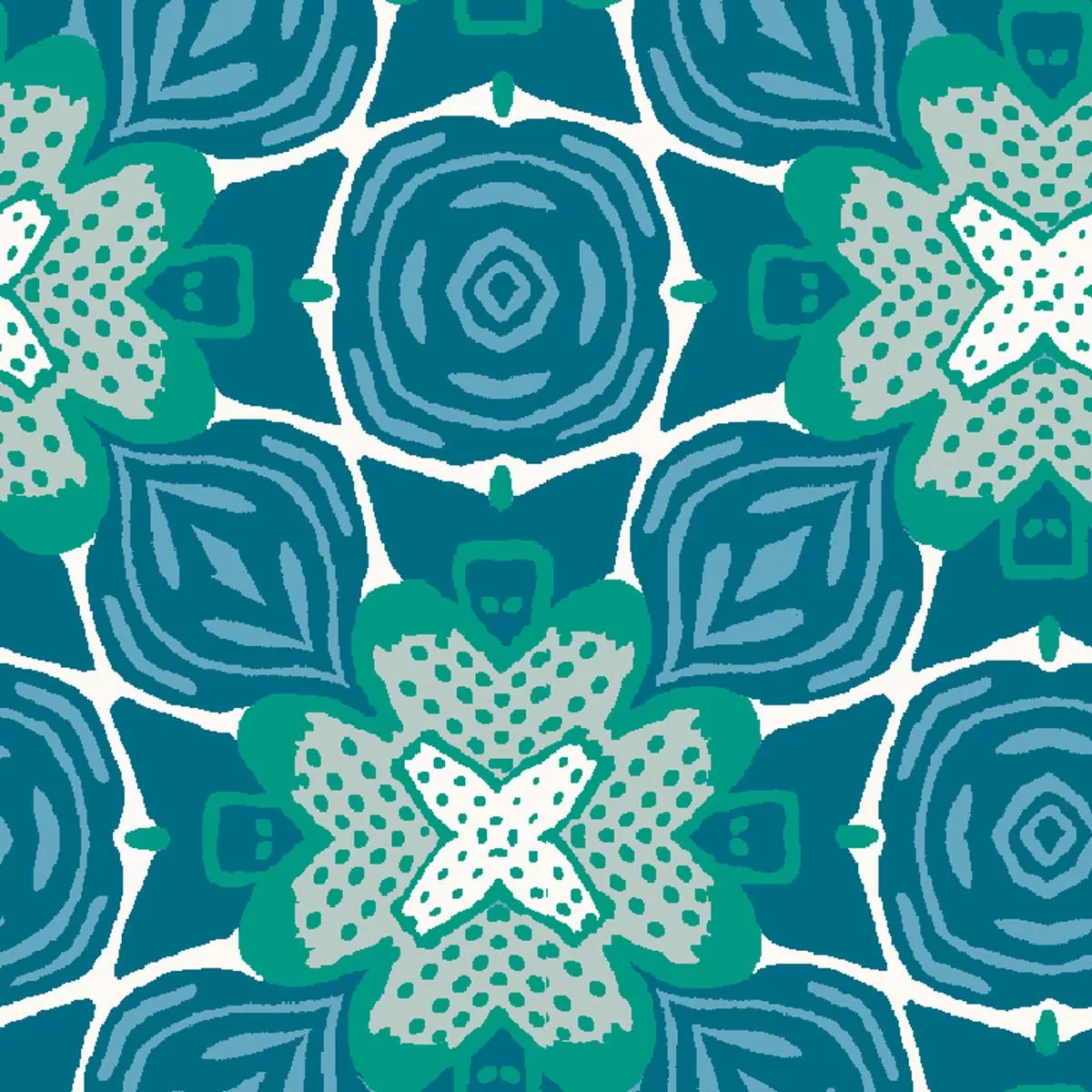 petal-geo-on-blue-fabric Petal Geo on Blue Fabric
