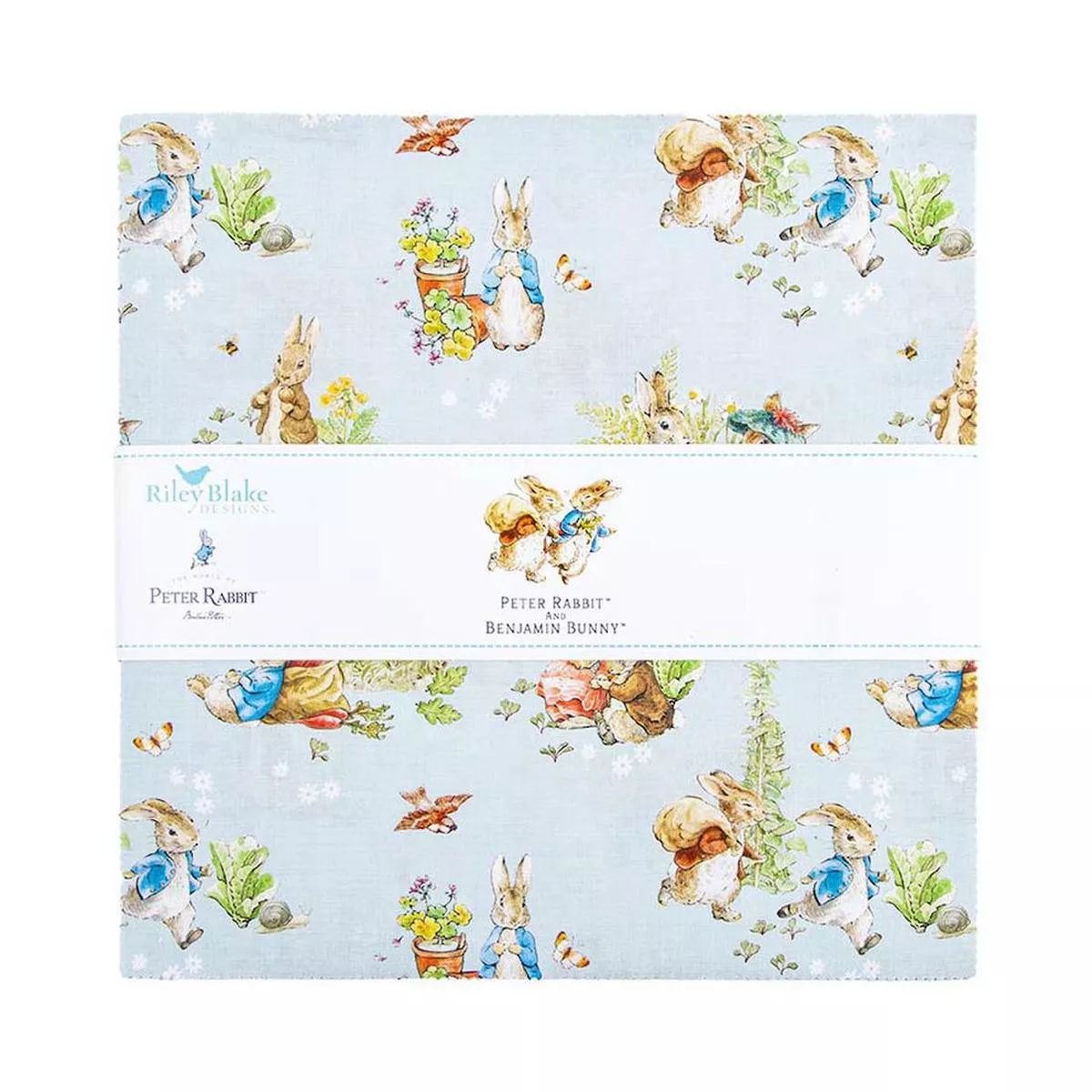 peter-rabbit-benjamin-bunny-42-10-charm-pack-by-rbd-studio Peter Rabbit and Benjamin Bunny (42) 10″ Charm Pack by RBD Studio
