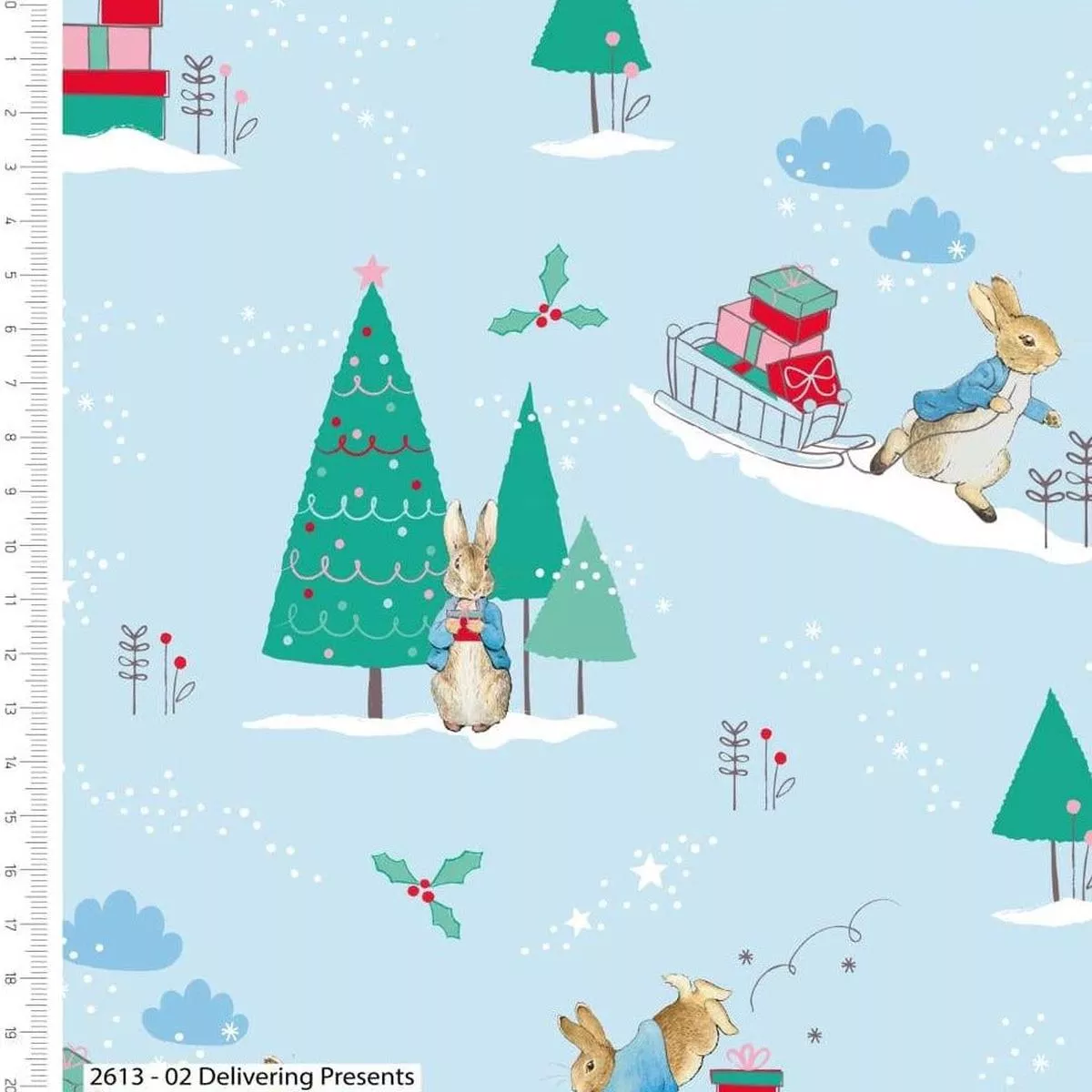 peter-rabbit-christmas-fabric Peter Rabbit Christmas Fabric