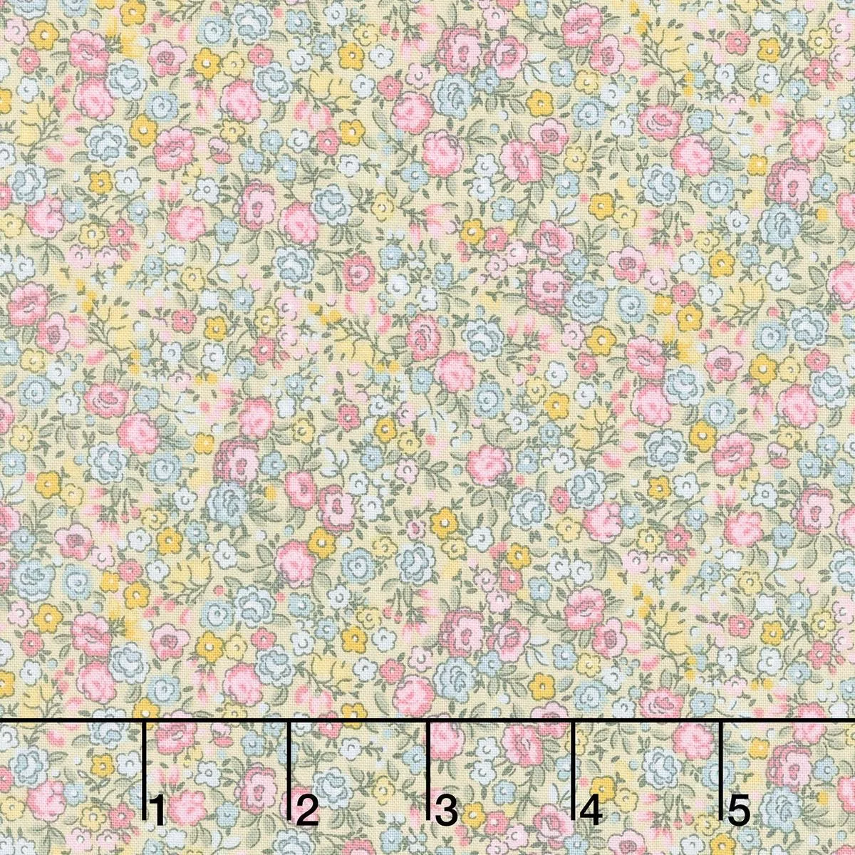 petite-fleur-rose-green-yardage Petite Fleur – Rose Green Yardage