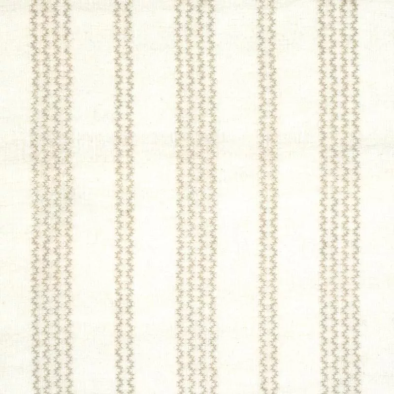 PIERO STRIPE EMBROIDERED SHEER | Pearl