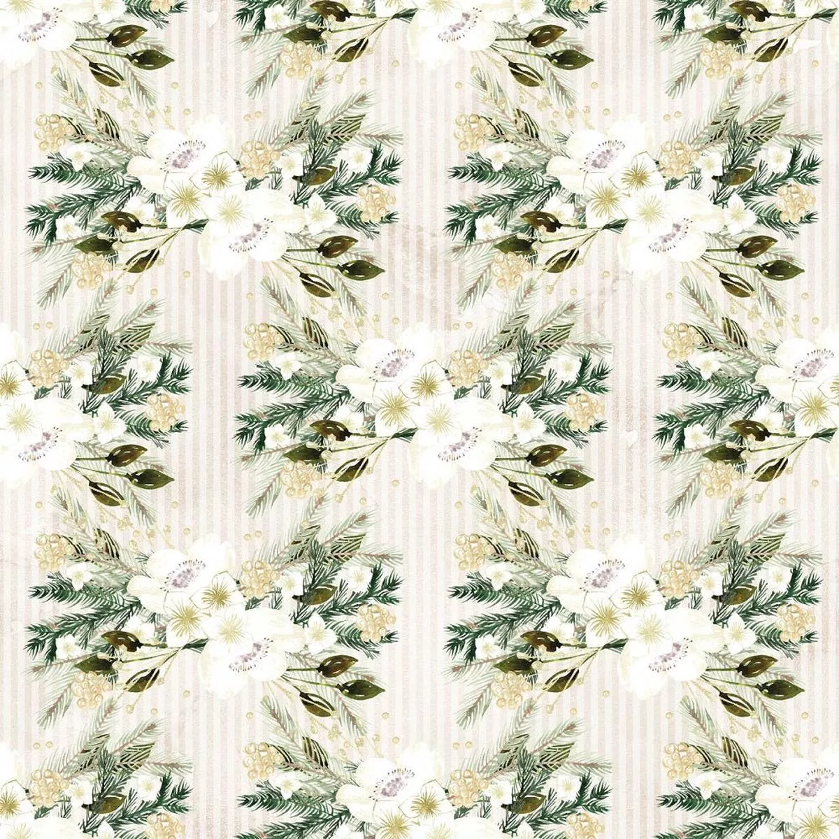 pine-branches-pattern-1-fabric Pine Branches Pattern #1 Fabric