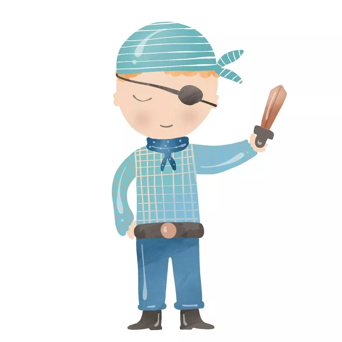 Pirate With Sword Fabric Panel