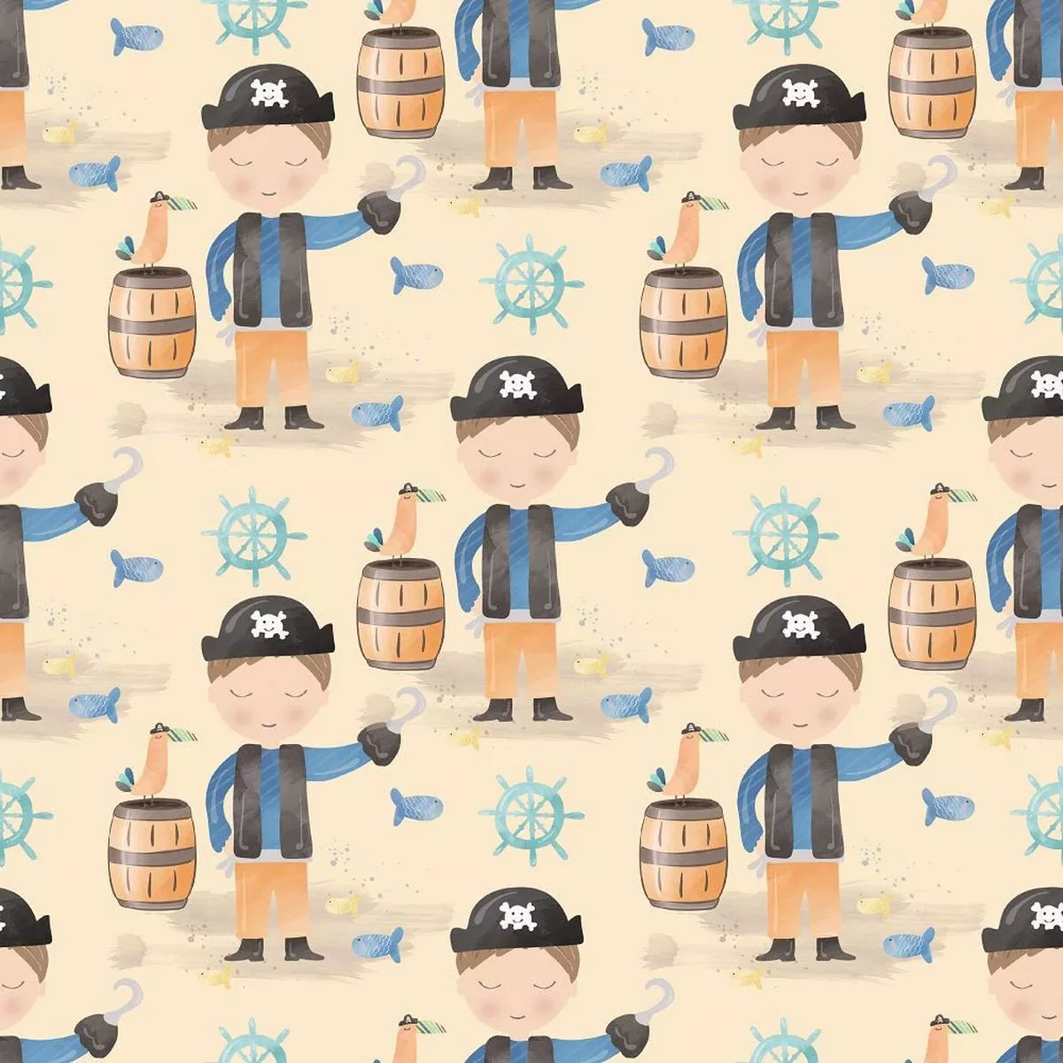 pirates-with-hook-fabric-yellow Pirates With Hook Fabric – Yellow