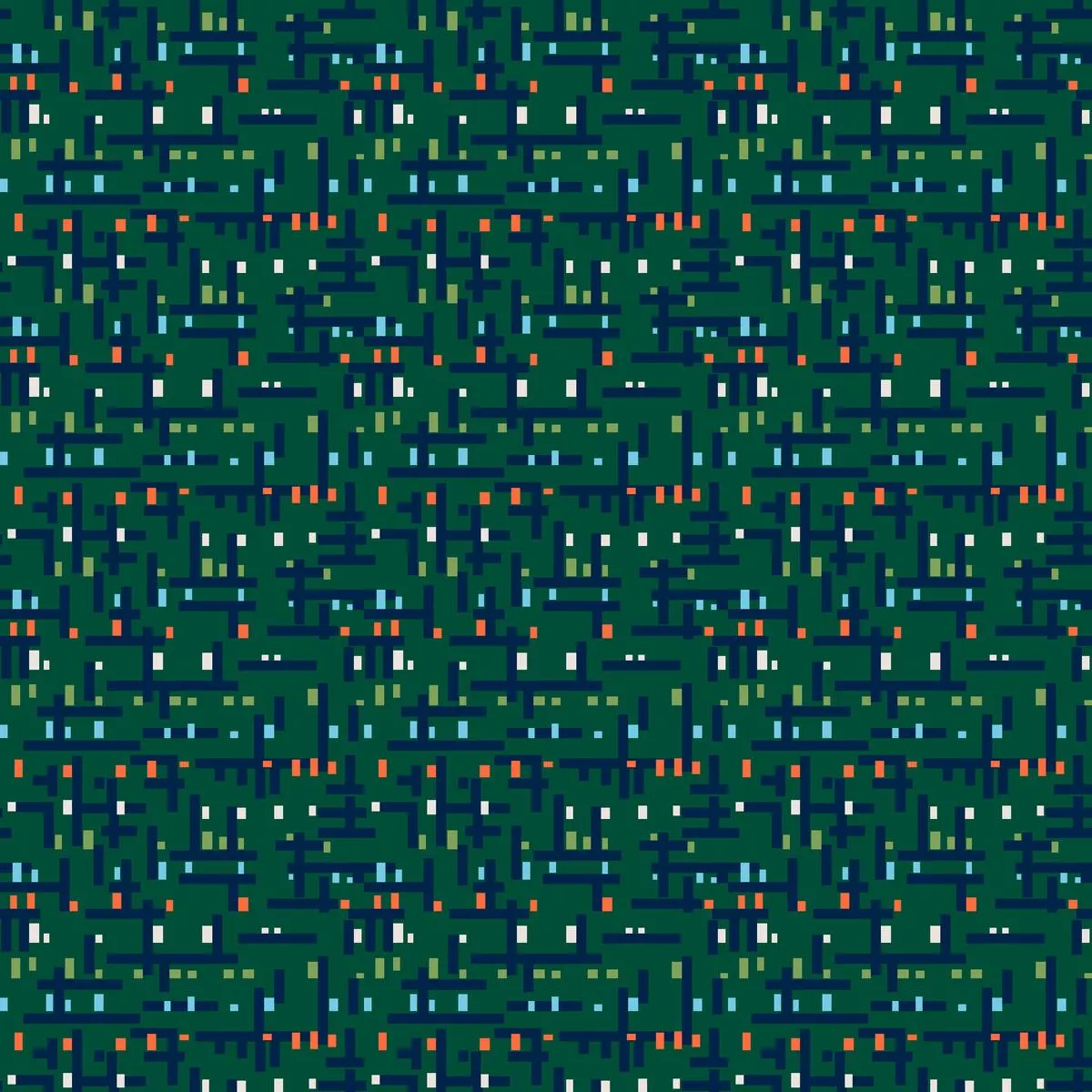 Pixel Stitch on Hunter Pop Fabric