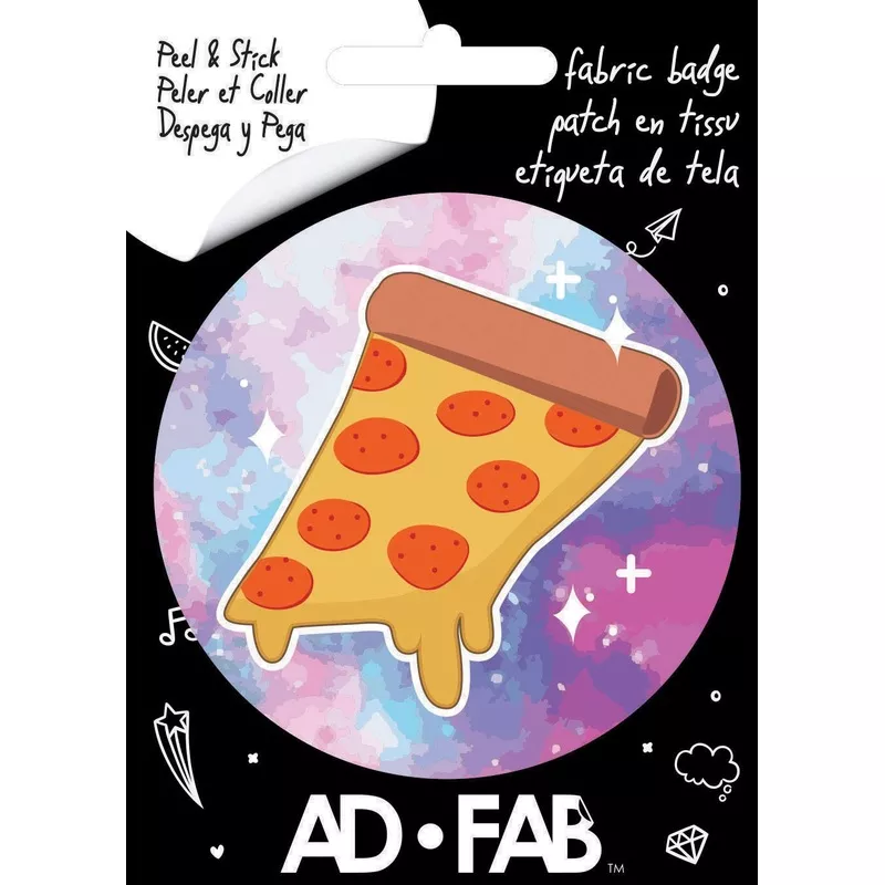 Pizza Adhesive Fabric Badge 01 Multi