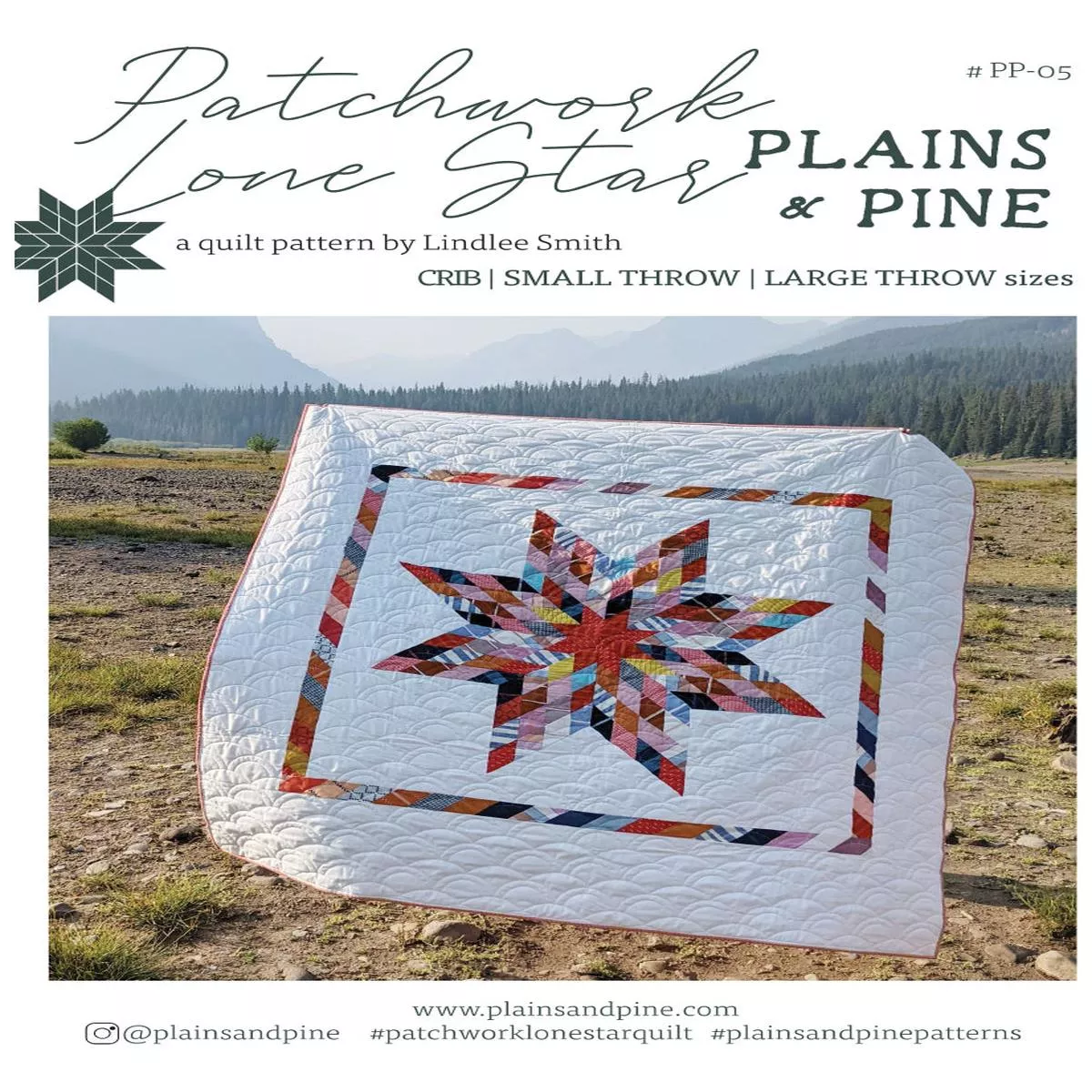 Plains & Pine Patchwork Lone Star Quilt Pattern P274-PATCHWORKLONESTAR