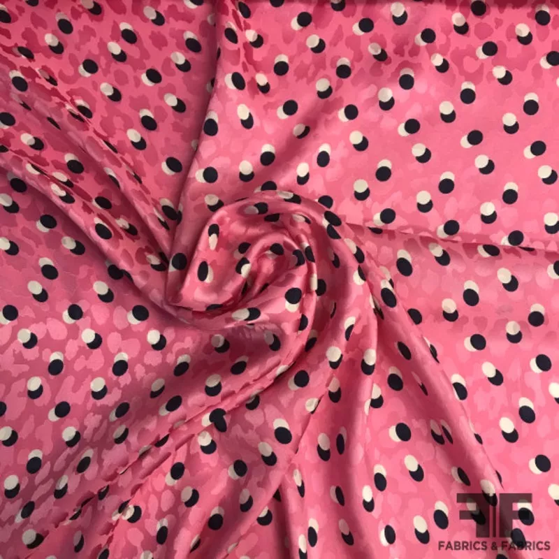 polka-dot-printed-silk-jacquard-pink-navy-white Polka Dot Printed Silk Jacquard – Pink/Navy/White