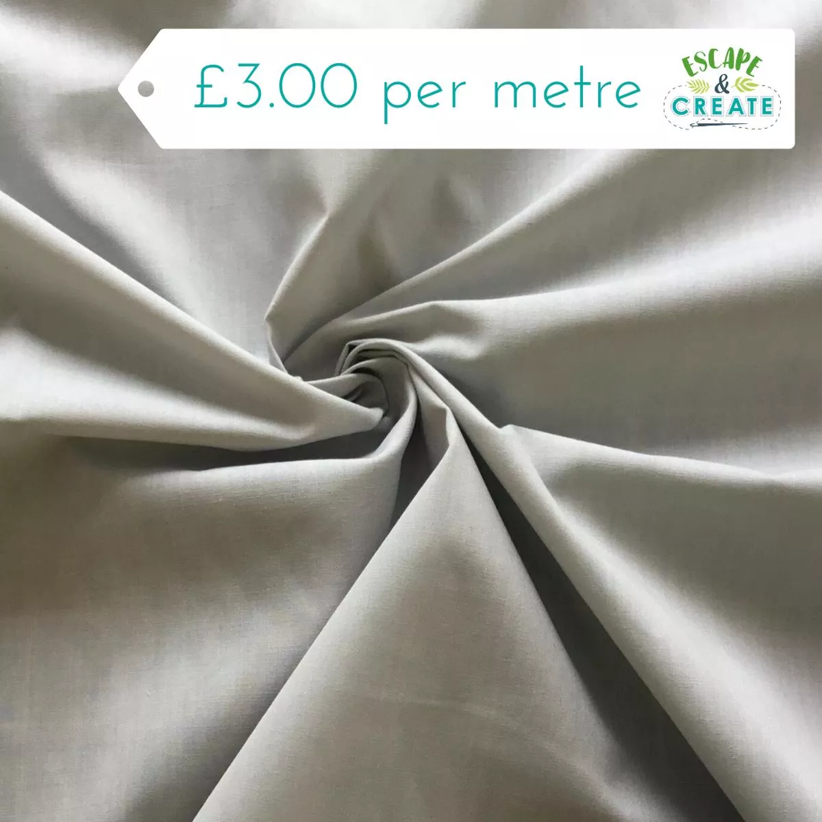 polycotton-basics-in-plain-silver Polycotton Basics in Plain Silver