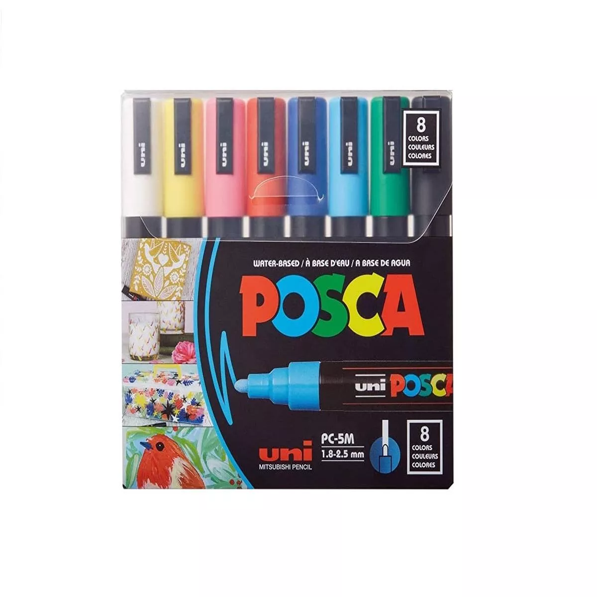 posca-paint-marker-8-colors-pc-5m-basic-colors-set Posca Paint Marker 8 Colors PC-5M Basic Colors Set