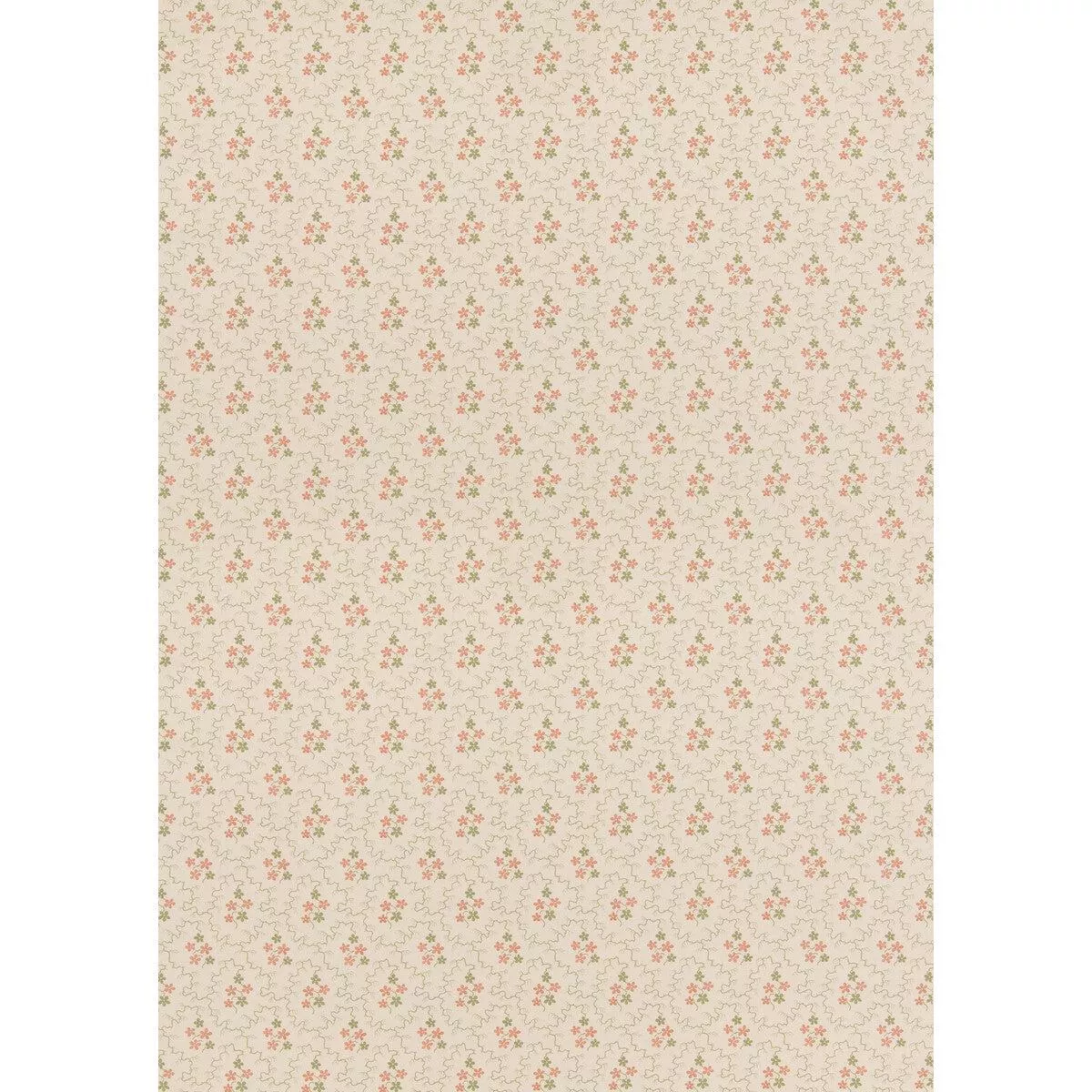 Posy Green/Red Fabric