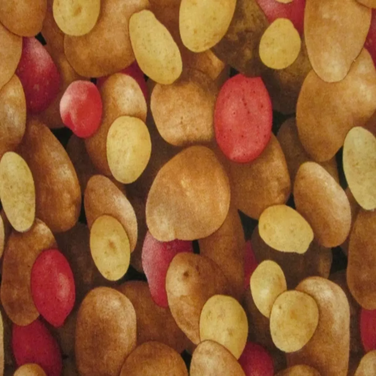 POTATOES SPUDS RED POTATOE COTTON FABRIC BTHY