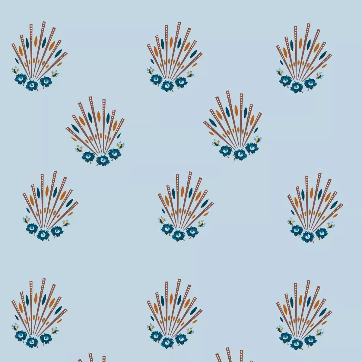 Prairie Rose – Cloud Blue Fabric