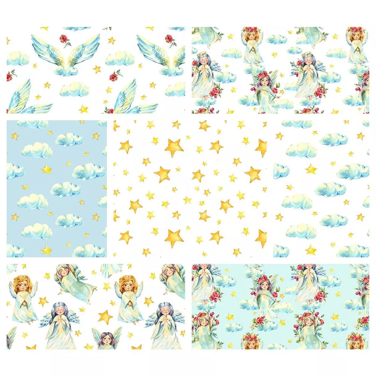 Precious Angels Fat Quarter Bundle – 14 Pieces
