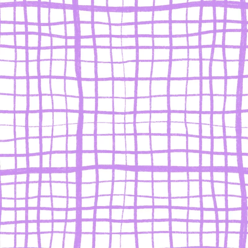 Preorder: Wonky Plaid (Purple on White)