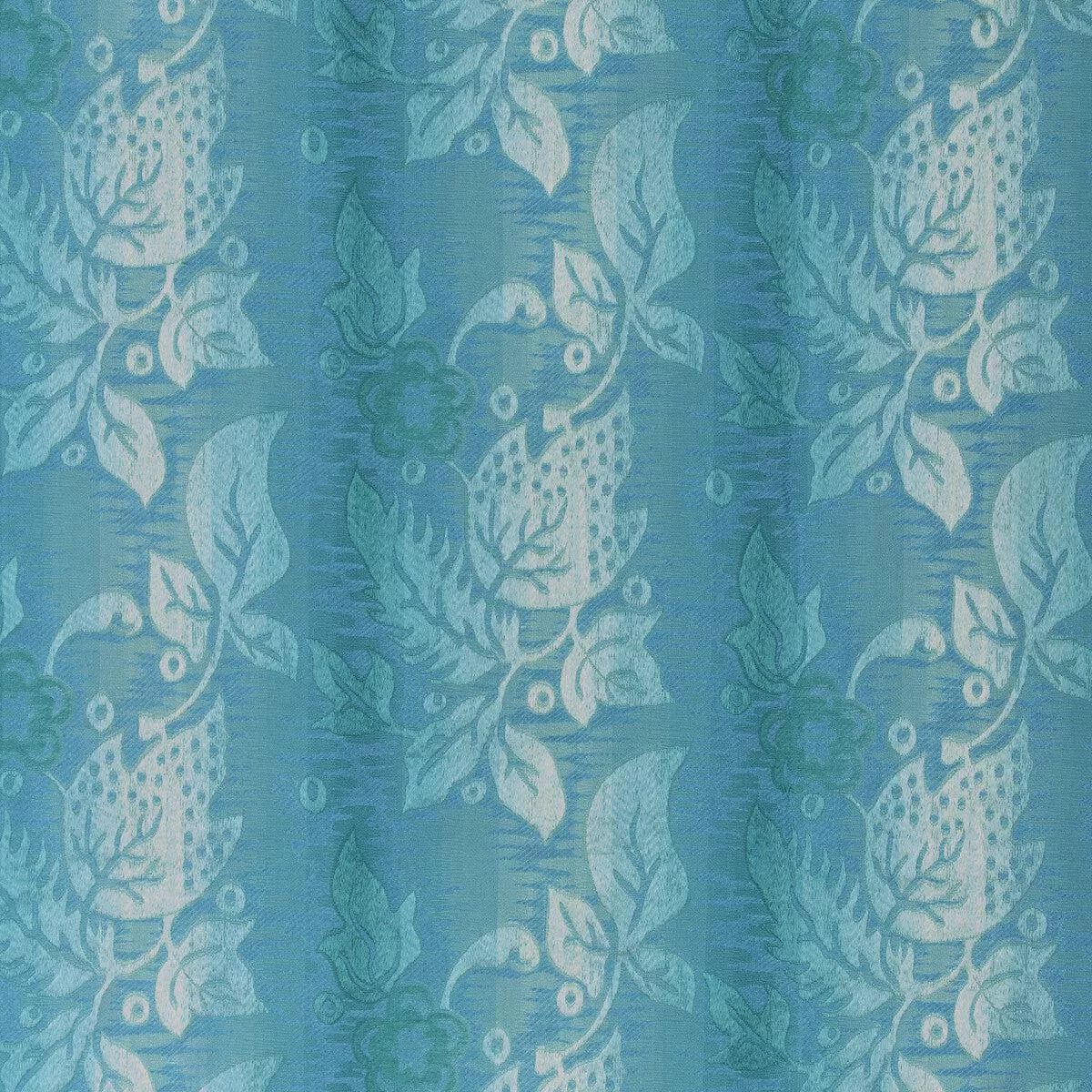 Primavera Brocatelle Aqua Fabric