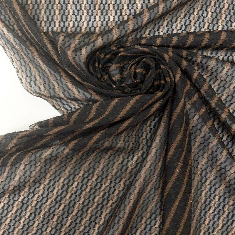 printed-black-brown-polyester-jacquard Printed Black-Brown Polyester Jacquard