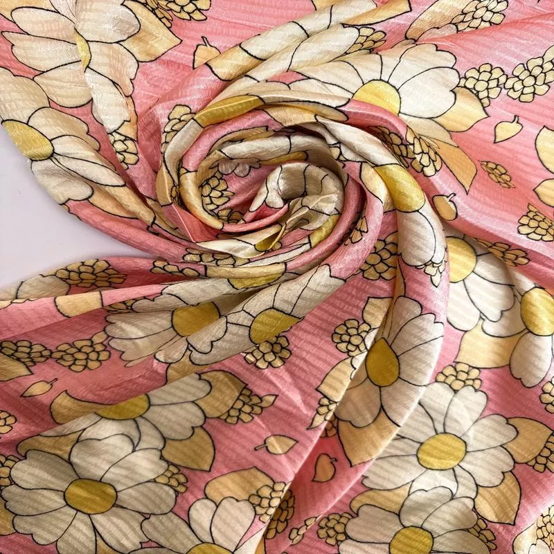 printed-yellow-pink-viscose-sateen Printed Yellow Pink Viscose Sateen