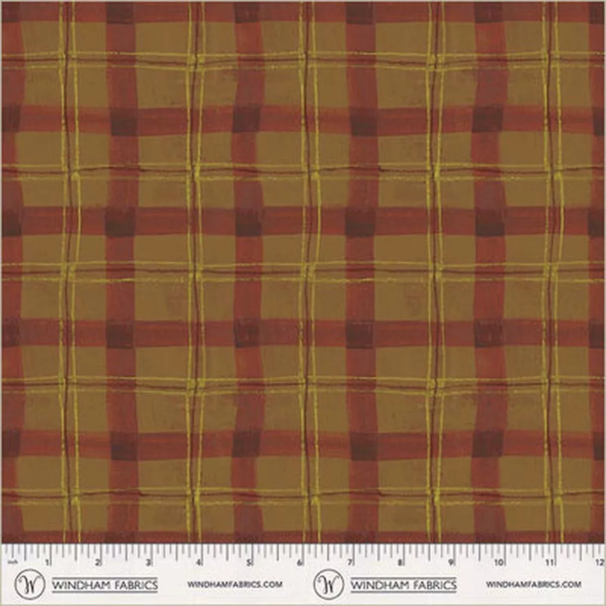 Proper Plaid Cinnamon Cotton 43/44 Fabric Per Yard