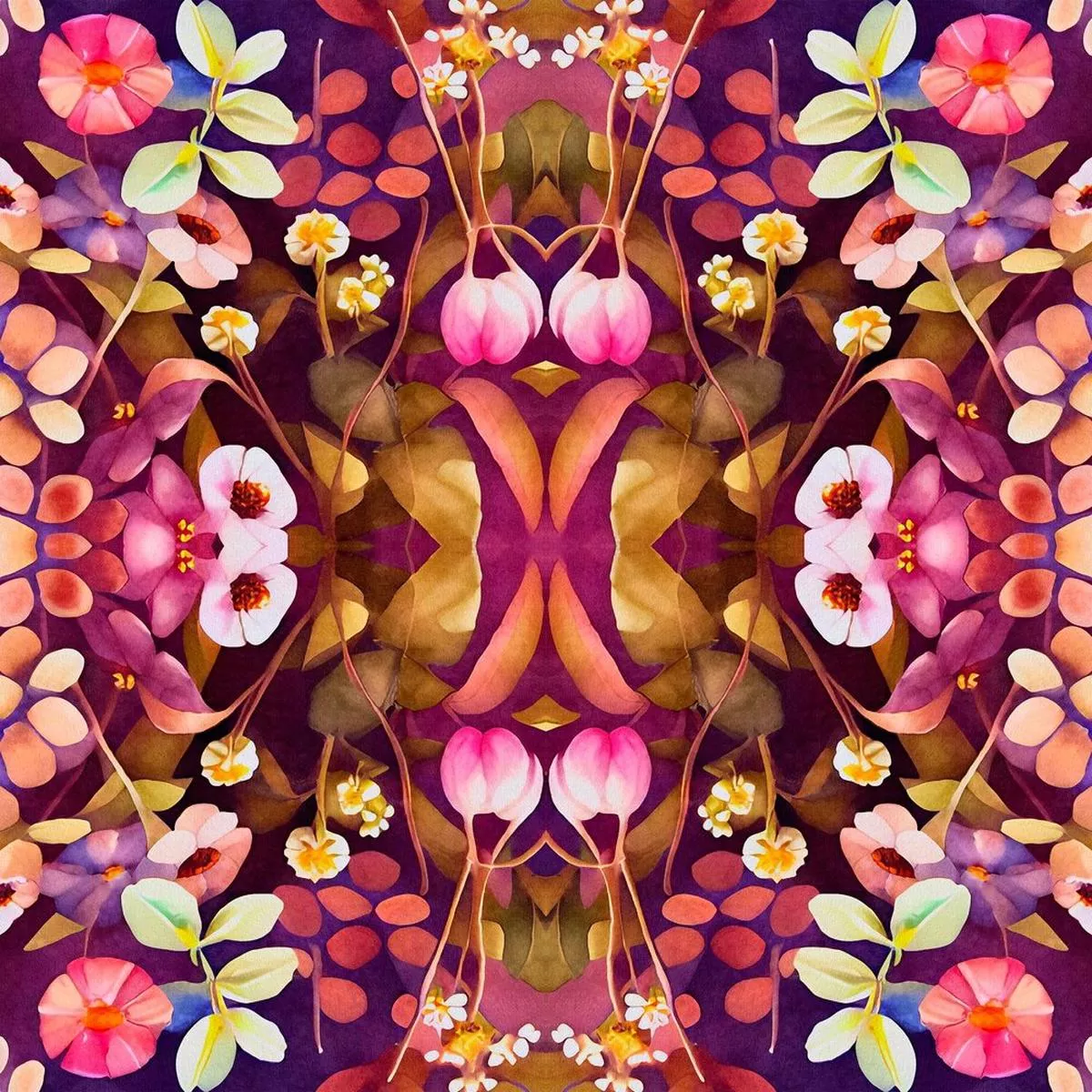 Psychedelic Blossoms Pattern #5 Fabric