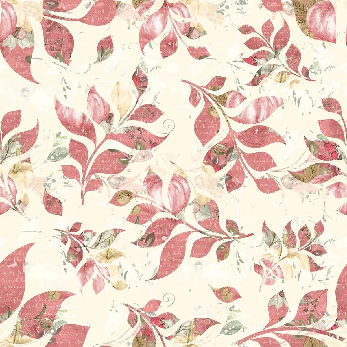 pumpkin-paradise-patterned-leaves-fabric Pumpkin Paradise Patterned Leaves Fabric
