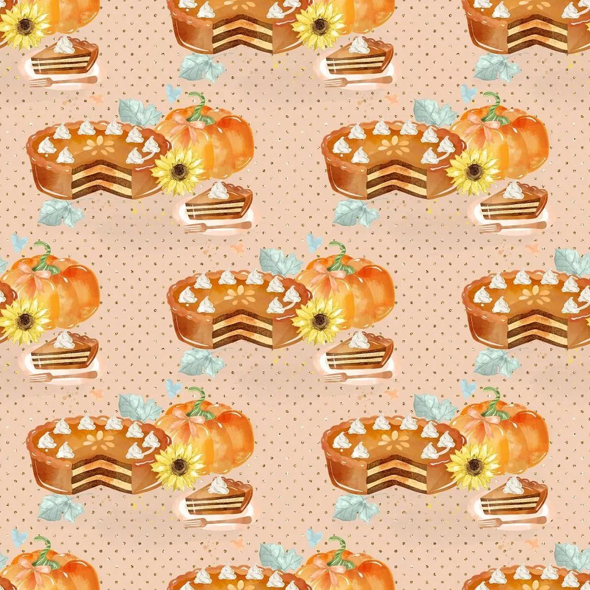 Pumpkin Pie Fabric – Tan