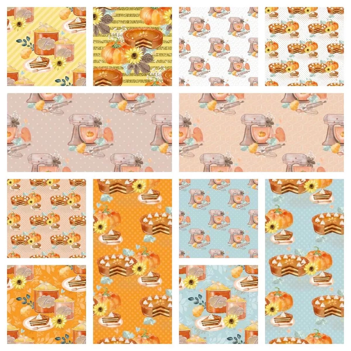 pumpkin-pie-fat-eighth-bundle-12-pieces Pumpkin Pie Fat Eighth Bundle – 12 Pieces