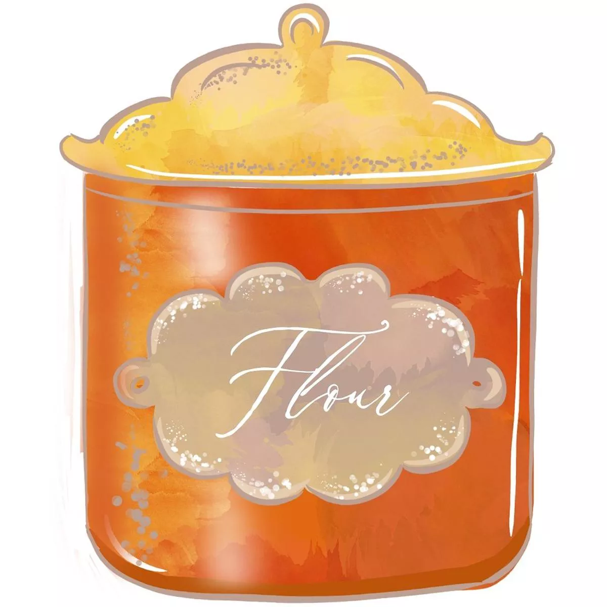 Pumpkin Pie Flour Fabric Panel