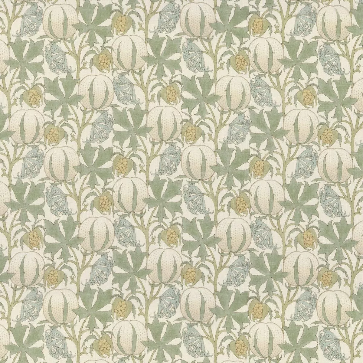 Pumpkins Aqua Fabric
