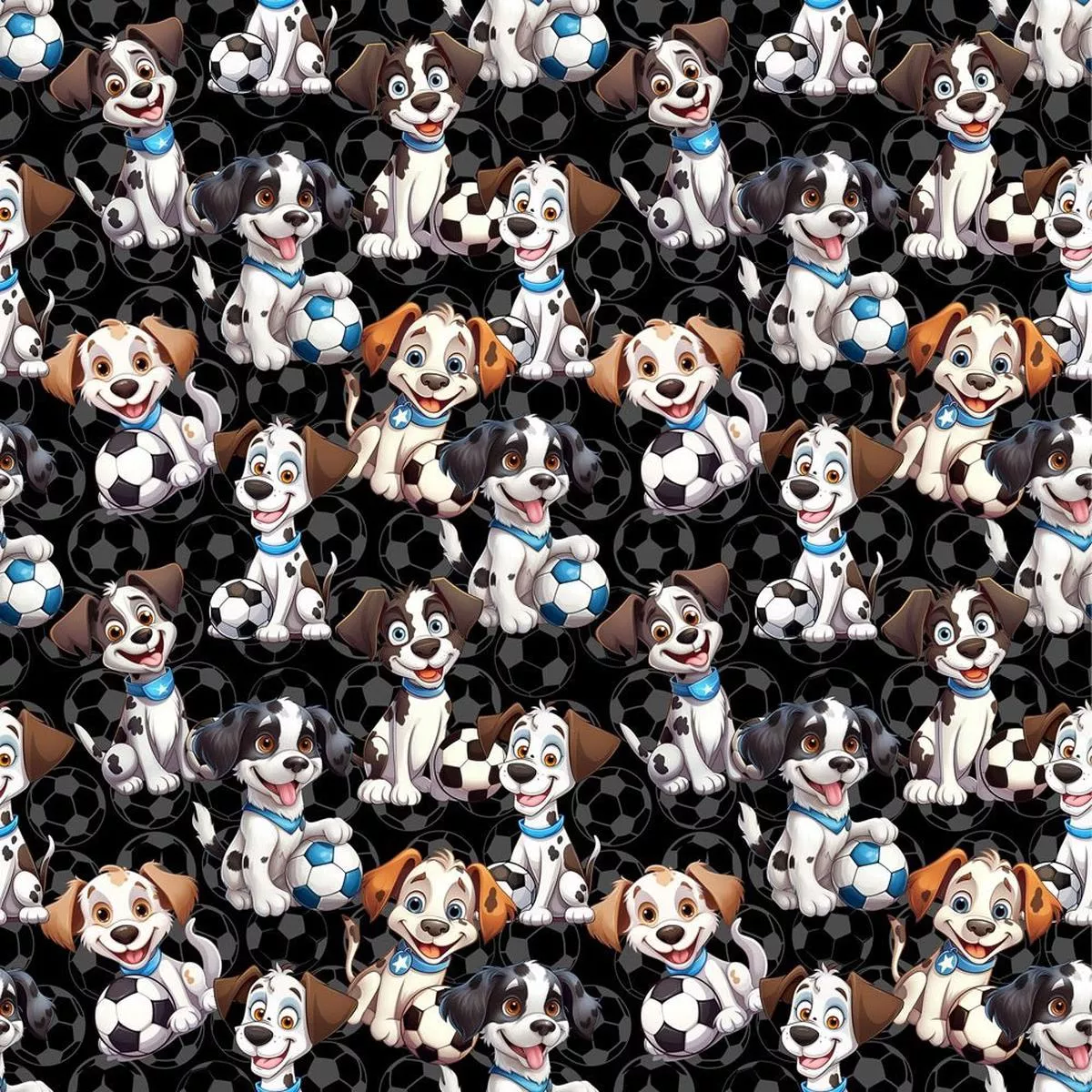 puppy-soccer-ball-fabric Puppy & Soccer Ball Fabric