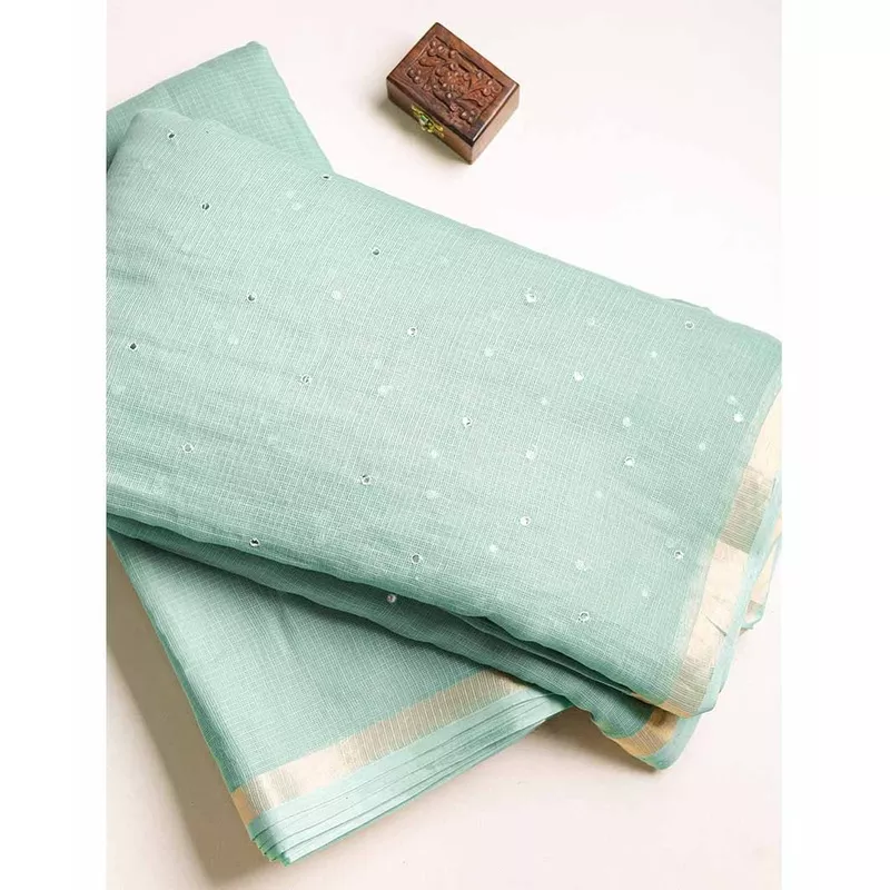 PURE COTTON KOTA MIRROR WORK AND PLAIN FABRIC