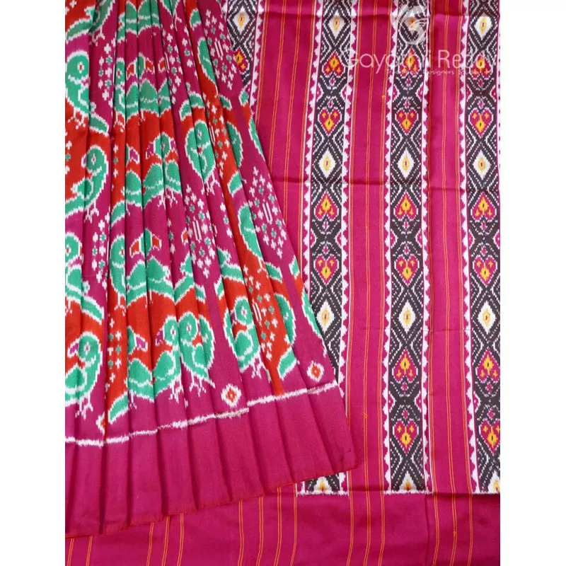 PURE TWILL IKKAT PATTU-IP780