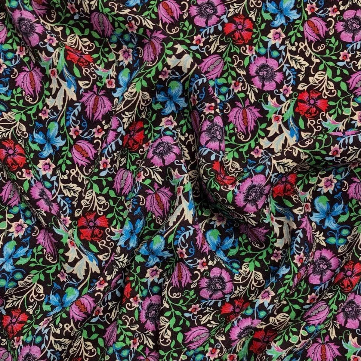 purple-floral-ecovero-viscose-fabric Purple Floral Ecovero Viscose Fabric