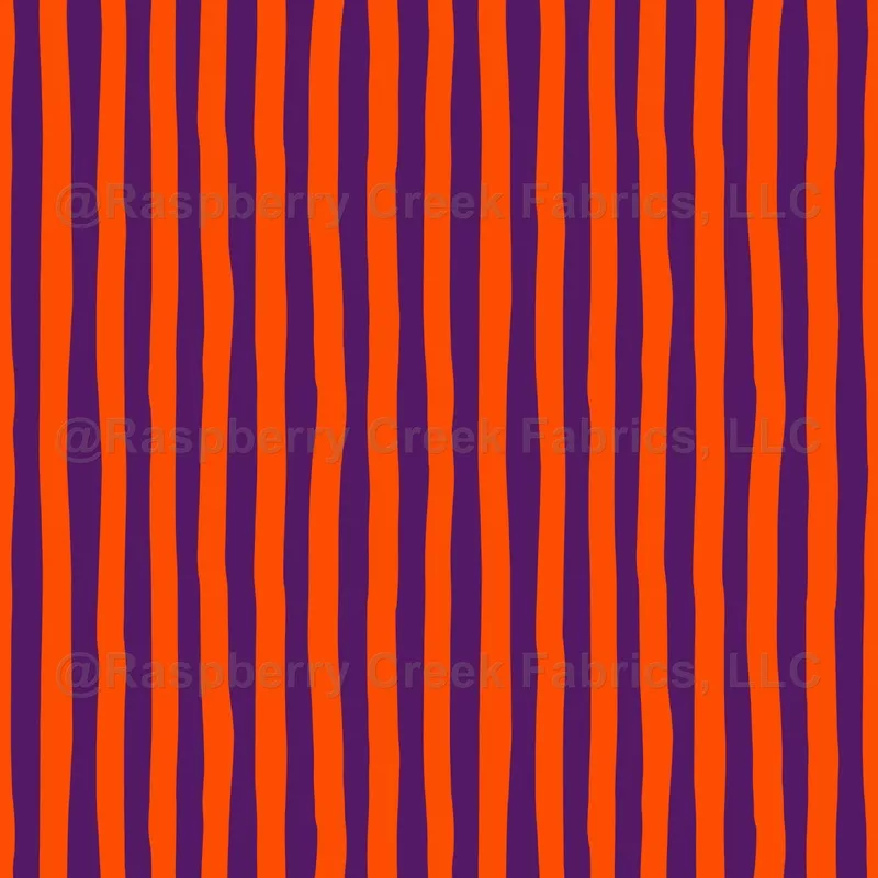Purple & Orange Wonky Stripes