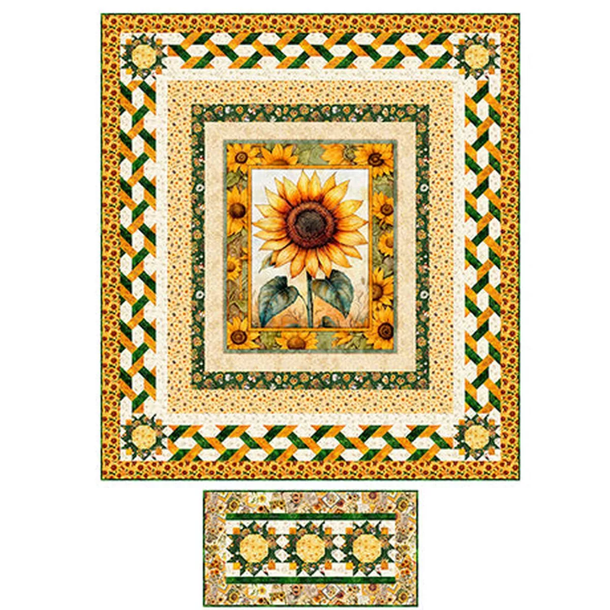 QT Fabrics Sunflower Award Quilt Pattern 7130A-01E