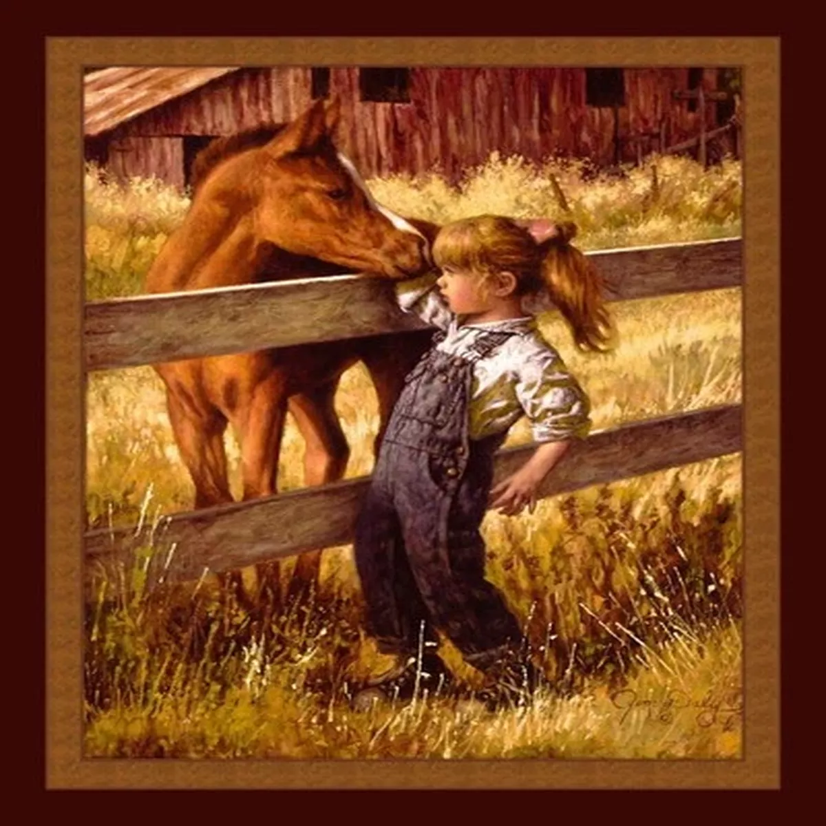 A Quick Sniff Digital Girl & Horse Panel