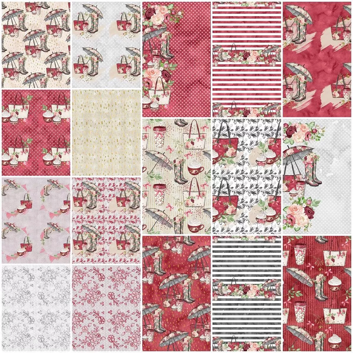 Rain Romance Fabric Collection – 1/2 Yard Bundle