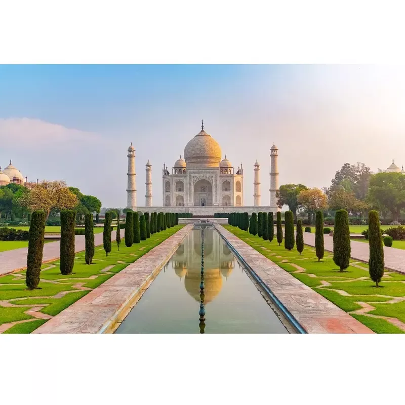 Realistic Taj Mahal Fabric Panel