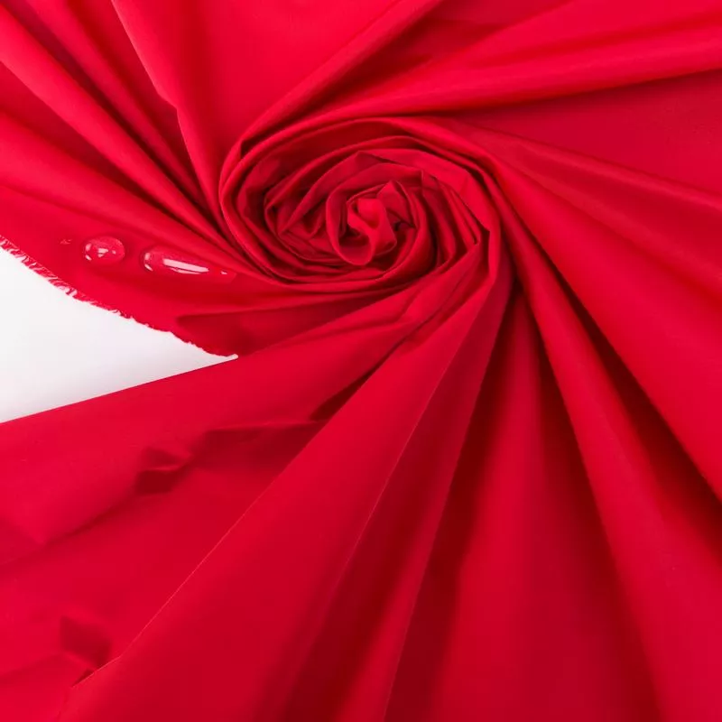 Red Polyester Twill Woven