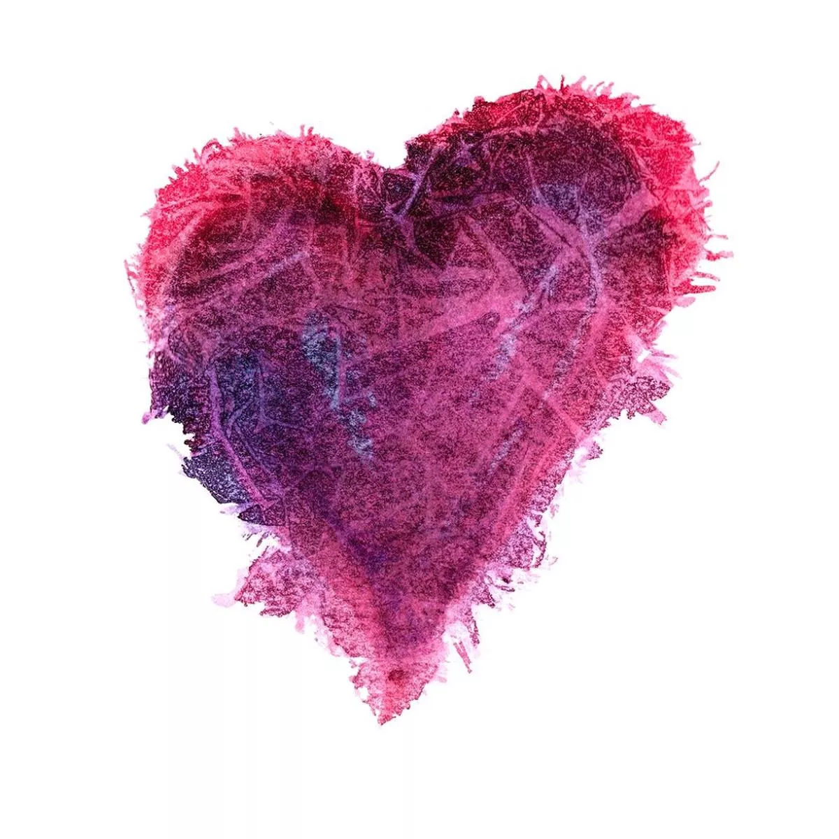 red-watercolor-heart-fabric-panel Red Watercolor Heart Fabric Panel
