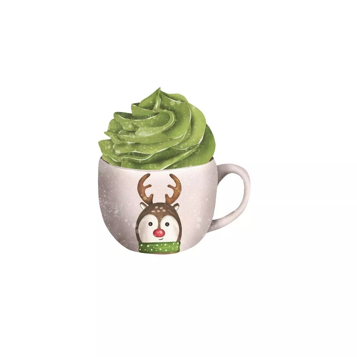 reindeer-christmas-mug-fabric-panel-white Reindeer Christmas Mug Fabric Panel – White