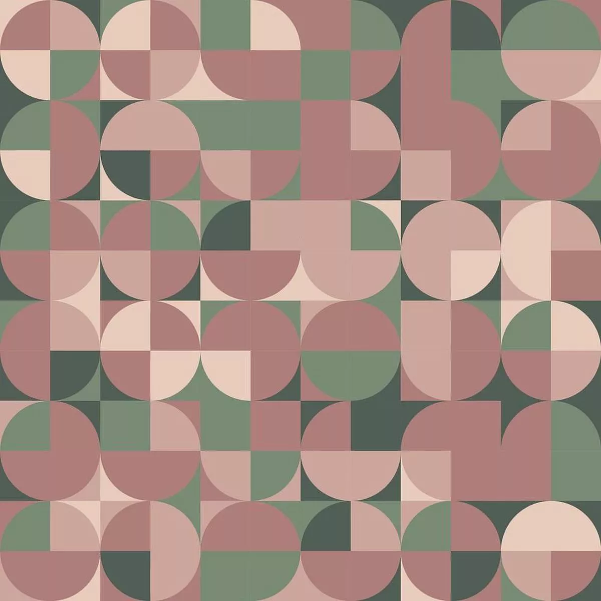 retro-circular-pattern-fabric-green-pink Retro Circular Pattern Fabric – Green/Pink