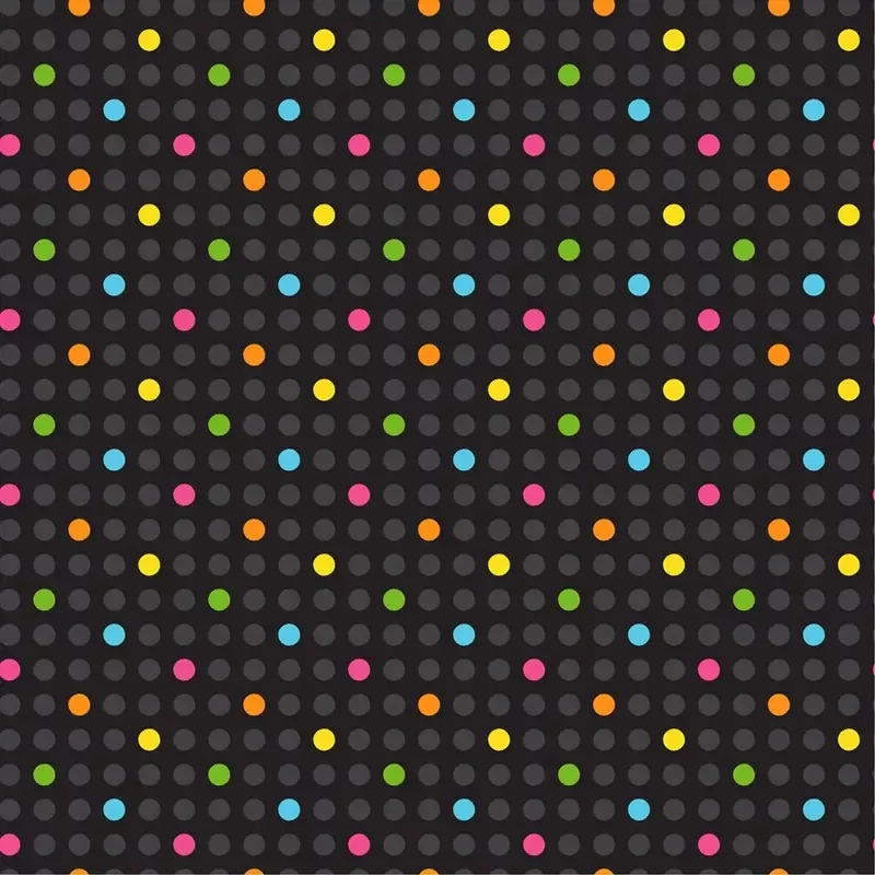 Retro Rainbow Scatter Dots Fabric
