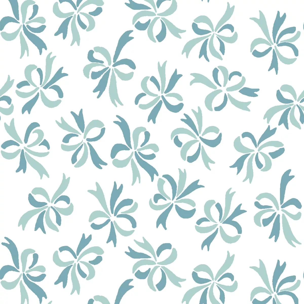 Ribbon Bow on Canal Fabric