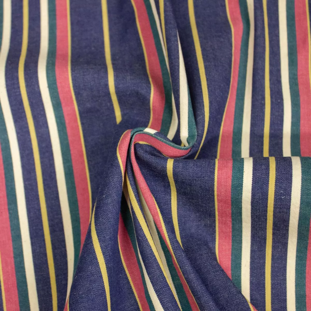 rolf-multicolour-striped-cotton-denim-stretch-fabric Rolf Multicolour Striped Cotton Denim Stretch Fabric