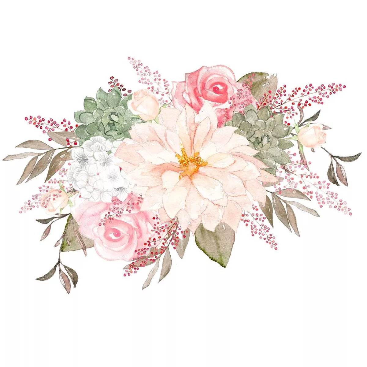 romantic-bouquets-arrangement-2-fabric-panel Romantic Bouquets Arrangement #2 Fabric Panel